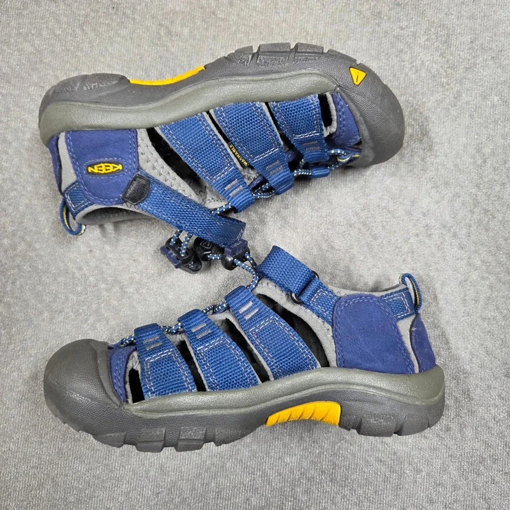 KEEN Newport H2 Water Sandals Hiking Shoes Kids Size 13 Blue Yellow Sporty